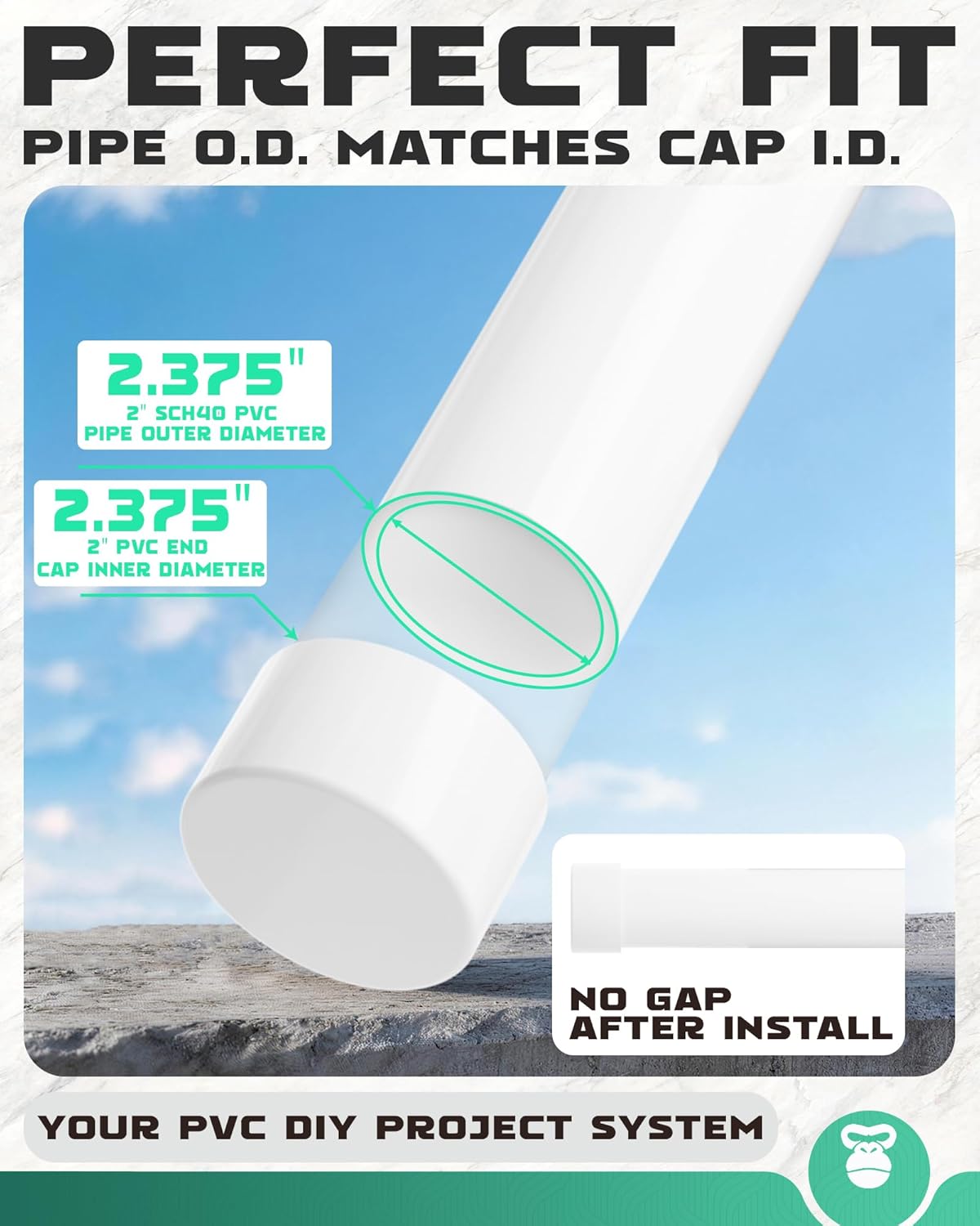 Tubería PVC 2pulg 17pulg pack 2 para muebles jardín