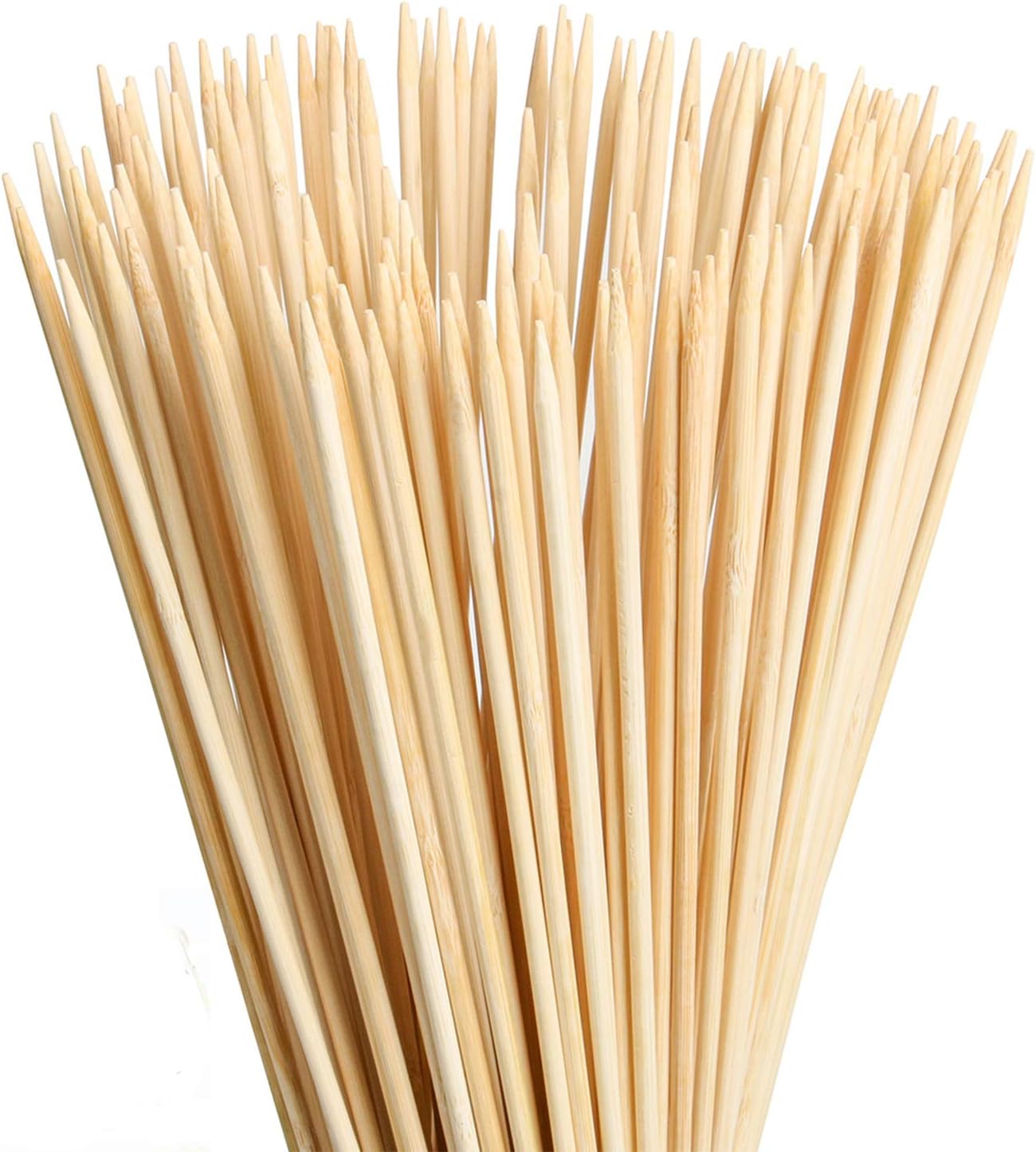Varillas bambú asar 30pulg madera para barbacoa kebab