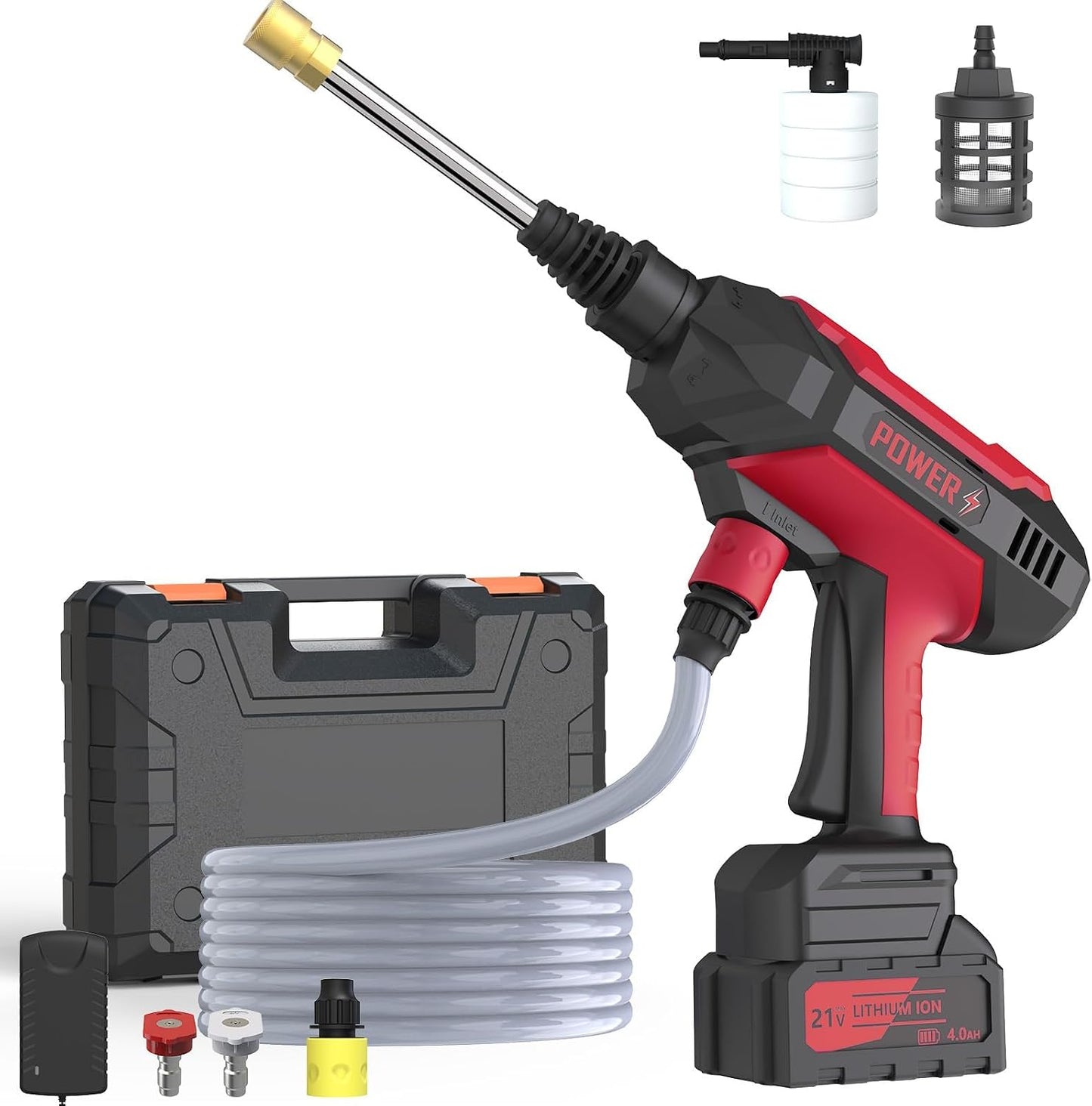 Lavadora presión inalámbrica 950 PSI 1.2 GPM batería 21 V