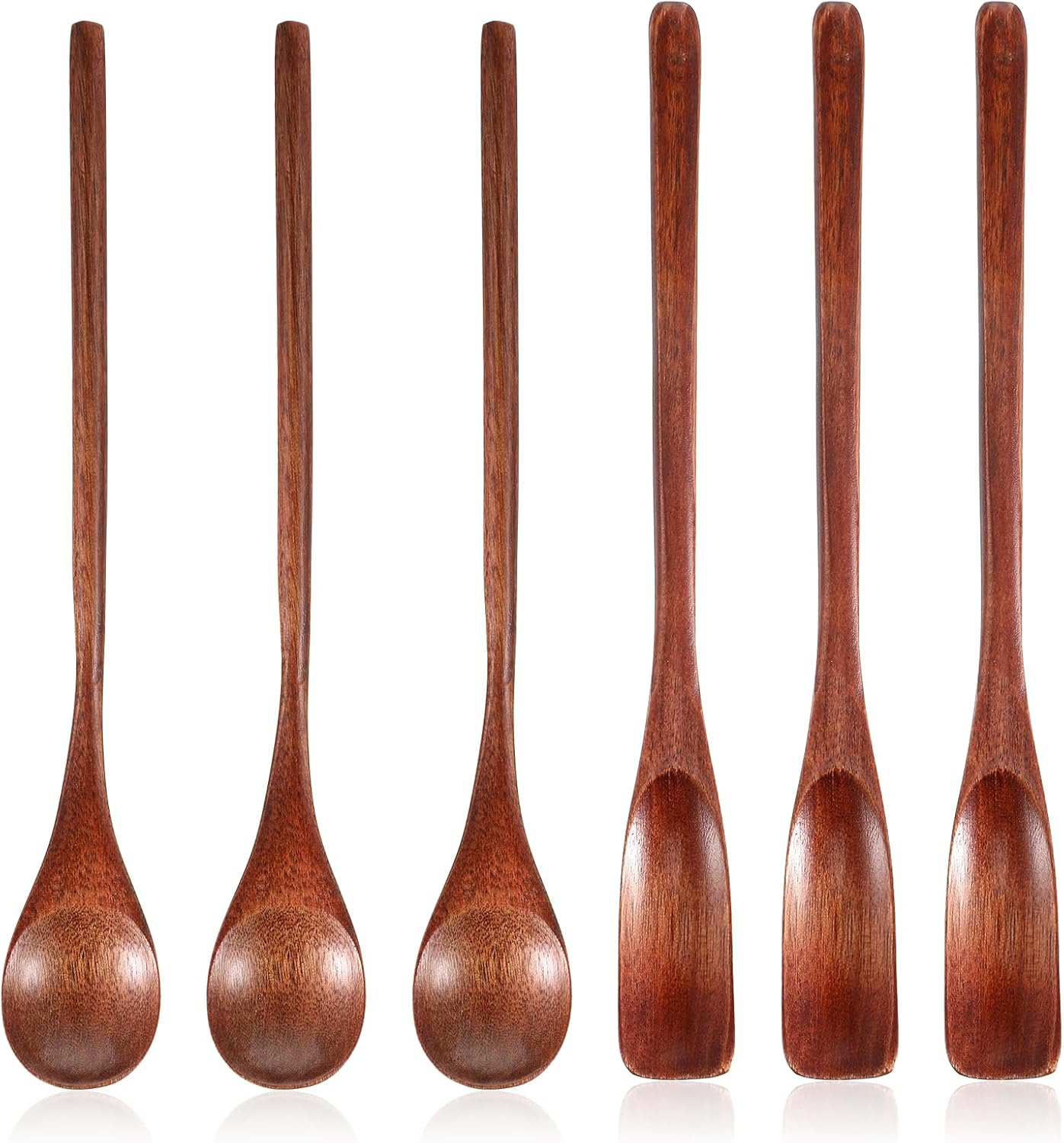 6 cucharaditas de madera de mango para café y miel
