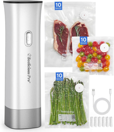 Sellador de vacío portátil 75kPa con batería recargable 2000mAh