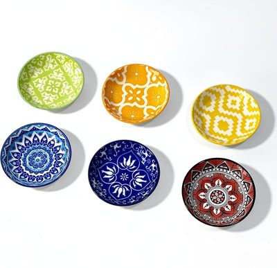 Set 6 Cuencos Cerámica Salsa Soja 3oz Mini Platos Aperitivo
