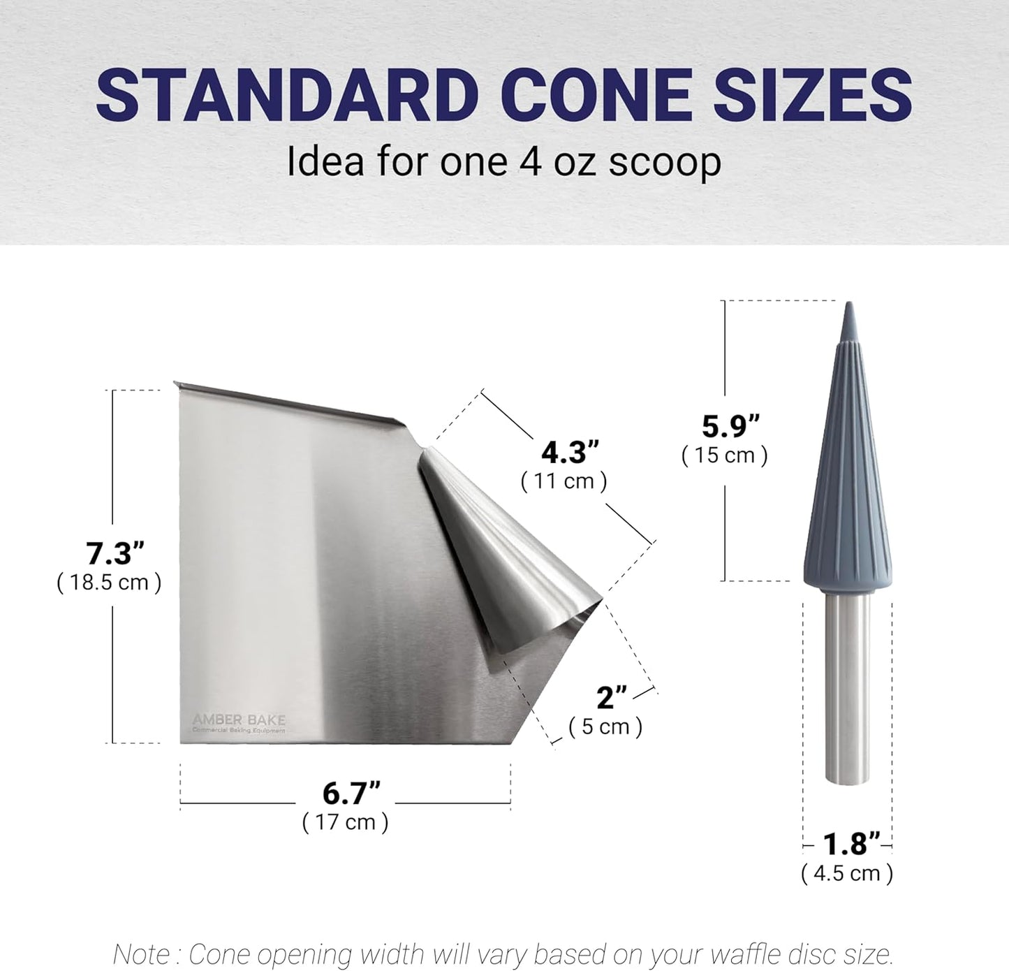 Rodillo cono gofre acero inox con funda silicona