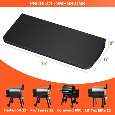 Estante frontal plegable para parrillas Traeger BAC362 acero Pro 22