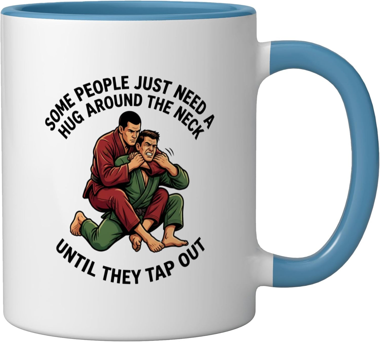 Taza Cerámica Judo Azul/Blanco