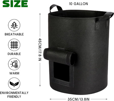 4 Pack Bolsas Cultivo Papas 10gal Macetas Tela Resistentes Asas