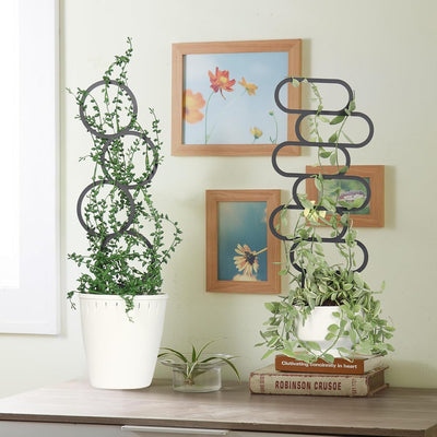 4 Pzas Enrejado Metal para Plantas Trepadoras Interior