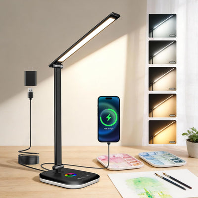 Lámpara escritorio LED 800lm regulable 5 colores oficina hogar