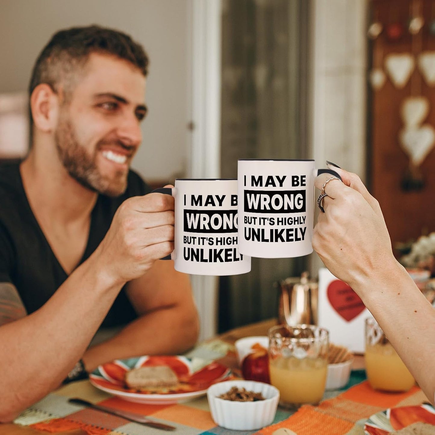 Taza de café divertida con texto en inglés I May Be Wrong