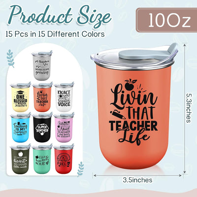 15 Tazas Café A Granel Acero Inox 10oz Con Tapas