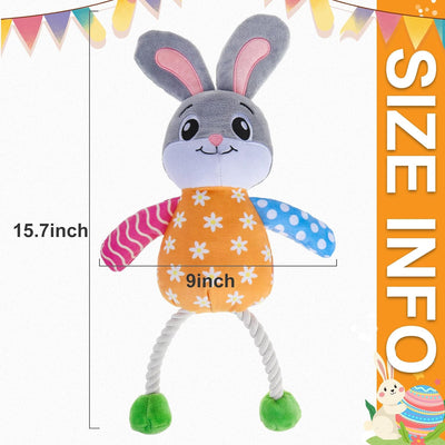 Juguete Pascua perro conejito chirriante tela suave duradera