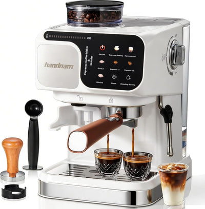 Cafetera Espresso Todo en Uno con Molinillo y Control PID