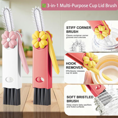 Cepillo tapa taza 3en1 multifuncional para botellas y cocina