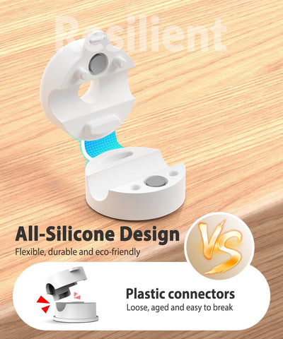 Organizador cables silicona suave magnético soporte cargador