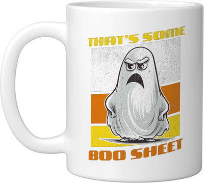 Taza Cerámica Halloween Grumpy Ghost Blanco