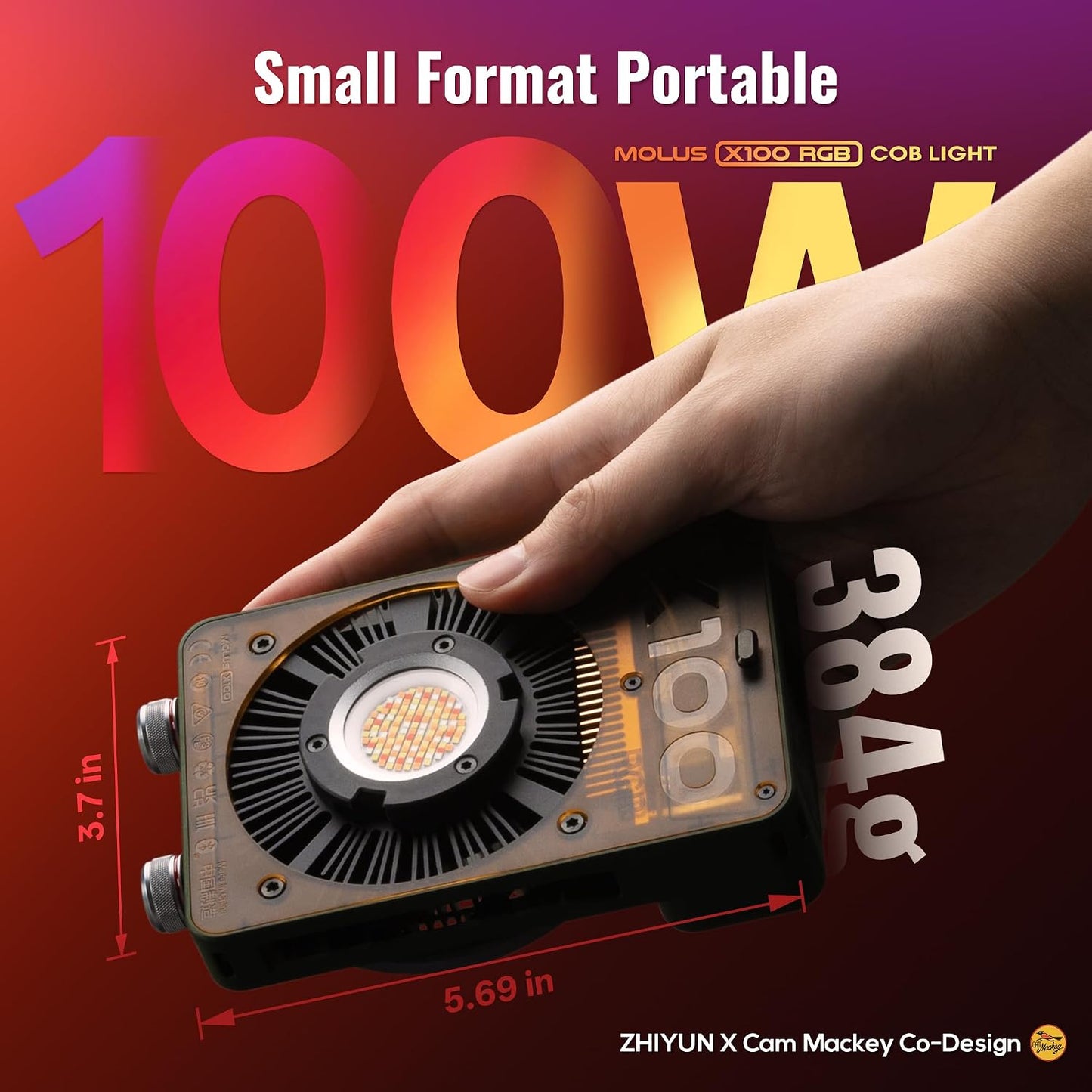 Luz RGB profesional 2500K~10000K CRI≥95