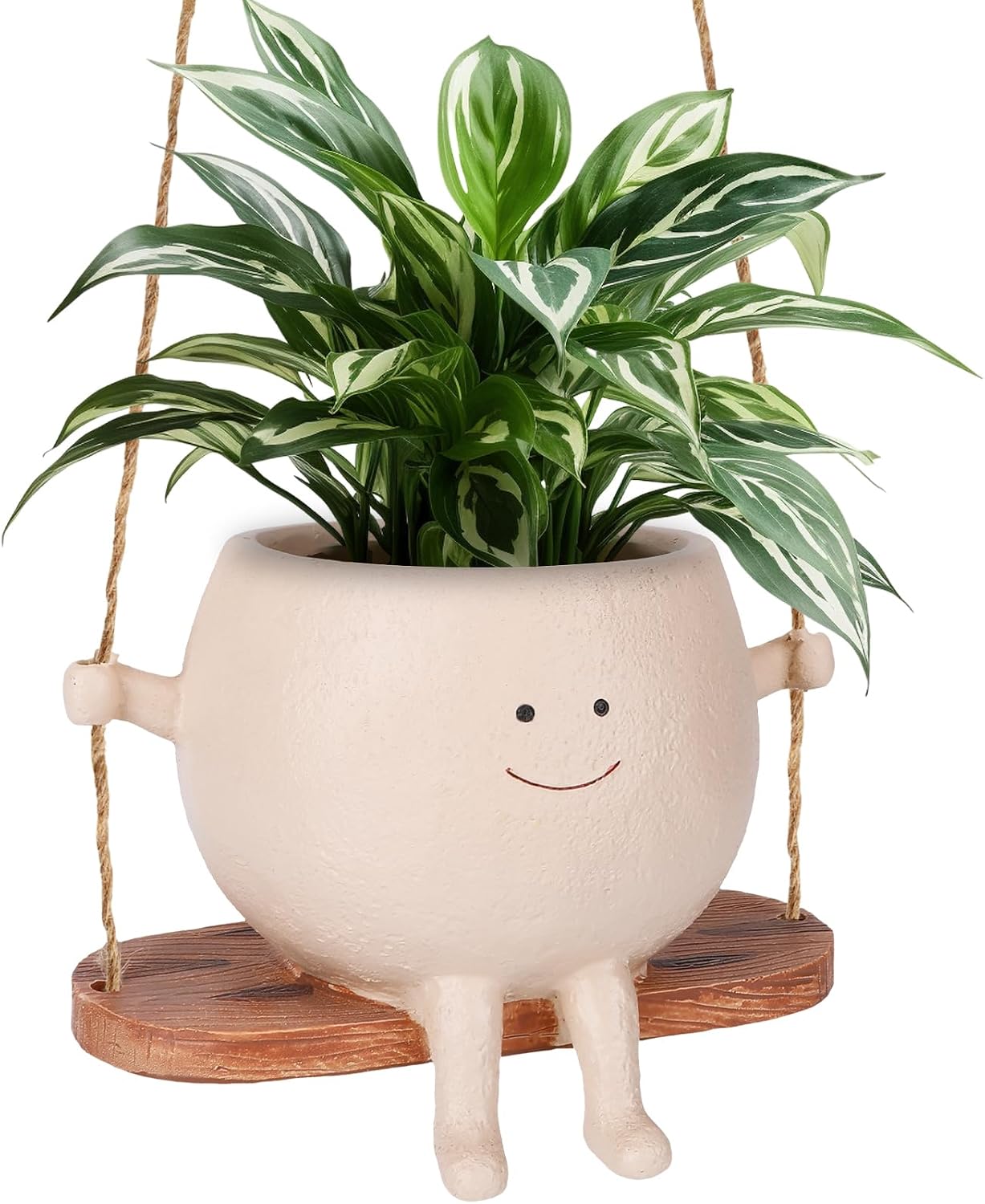 Maceta Cara Sonriente Colgante Oscilante Decoración