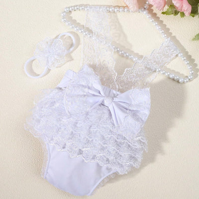 Traje foto recién nacido encaje accesorios niña