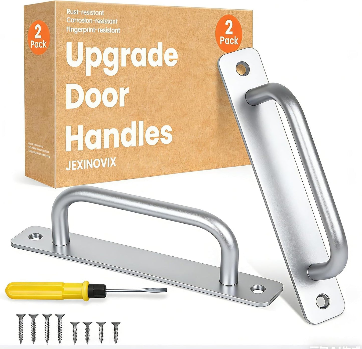 Manija puerta granero 7.1pulg plateada aluminio cocina gabinete