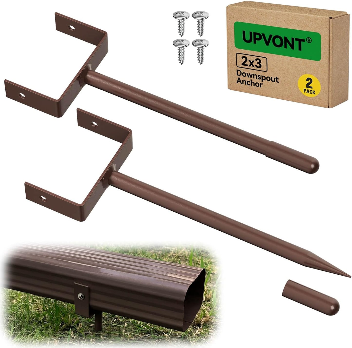Soporte cañón de lluvia 2x3 horizontal brown set 2