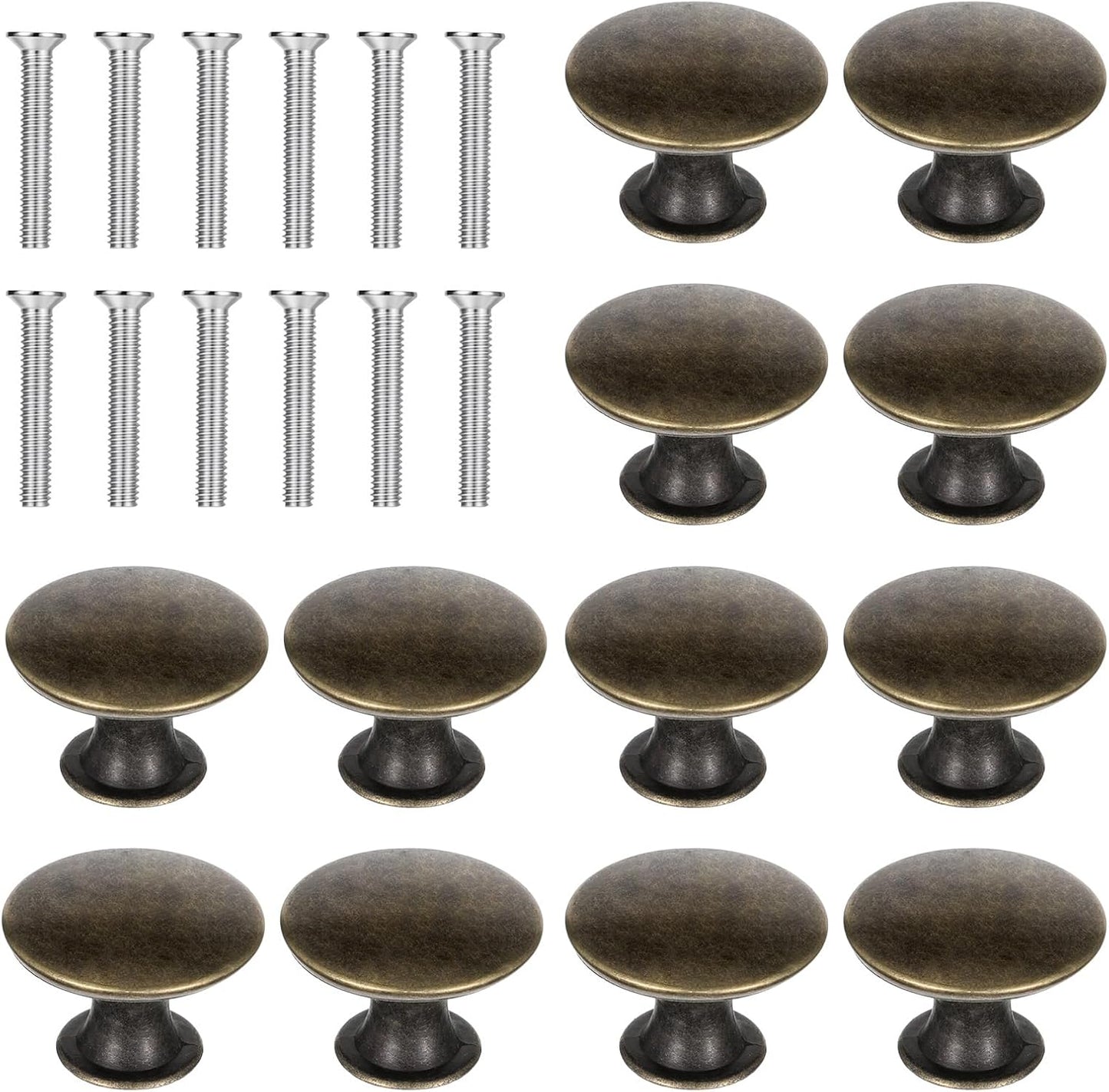 Manillas de mueble bronce antiguo set 12 para armarios cocina