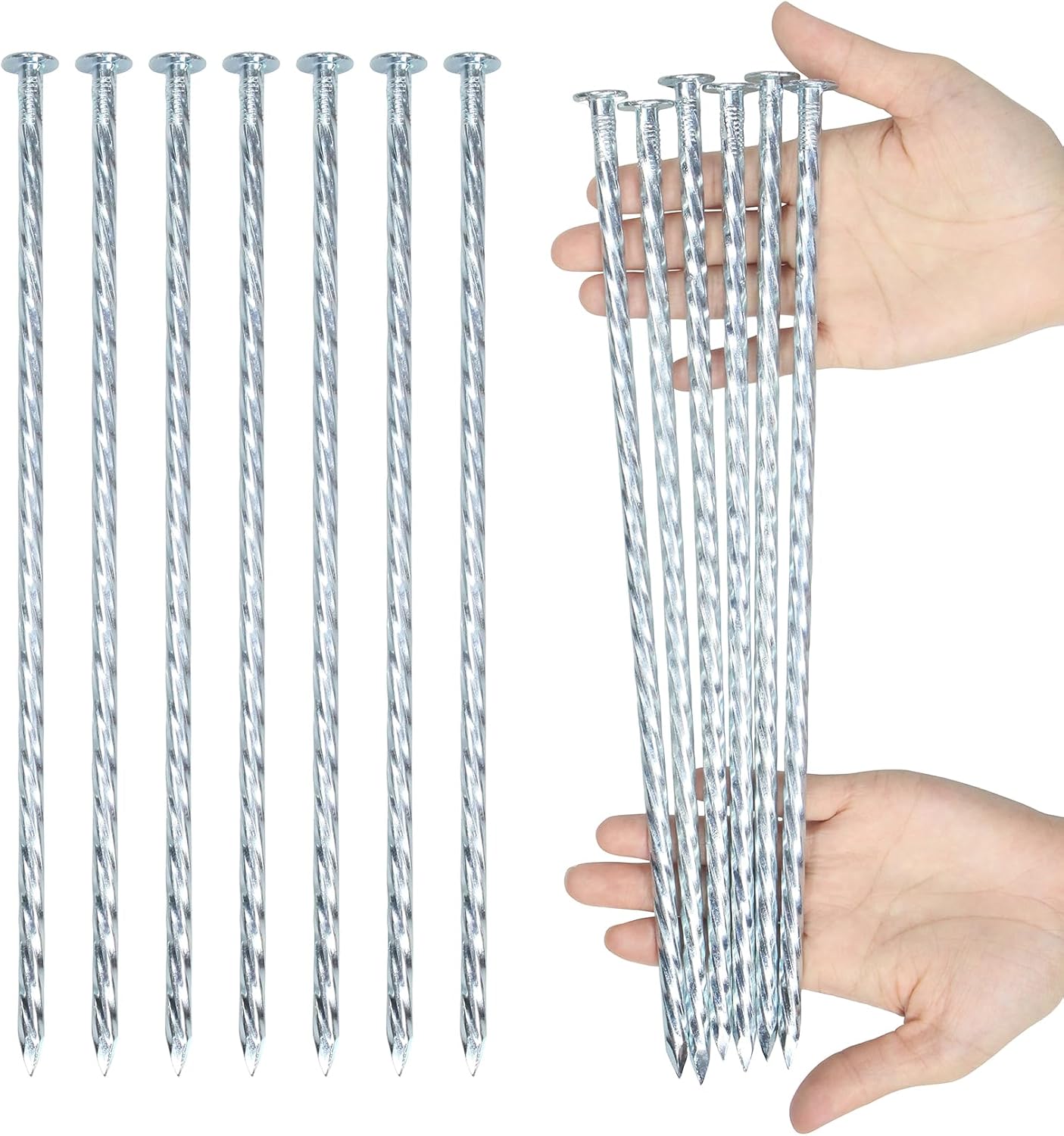 Estacas césped artificial 12pulg metal galvanizado anclaje seguro
