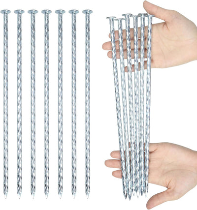 Estacas césped artificial 12pulg metal galvanizado anclaje seguro