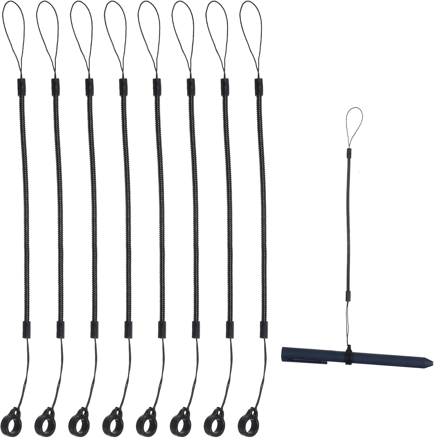 Cordones retráctiles elásticos antipérdida para tableta negro