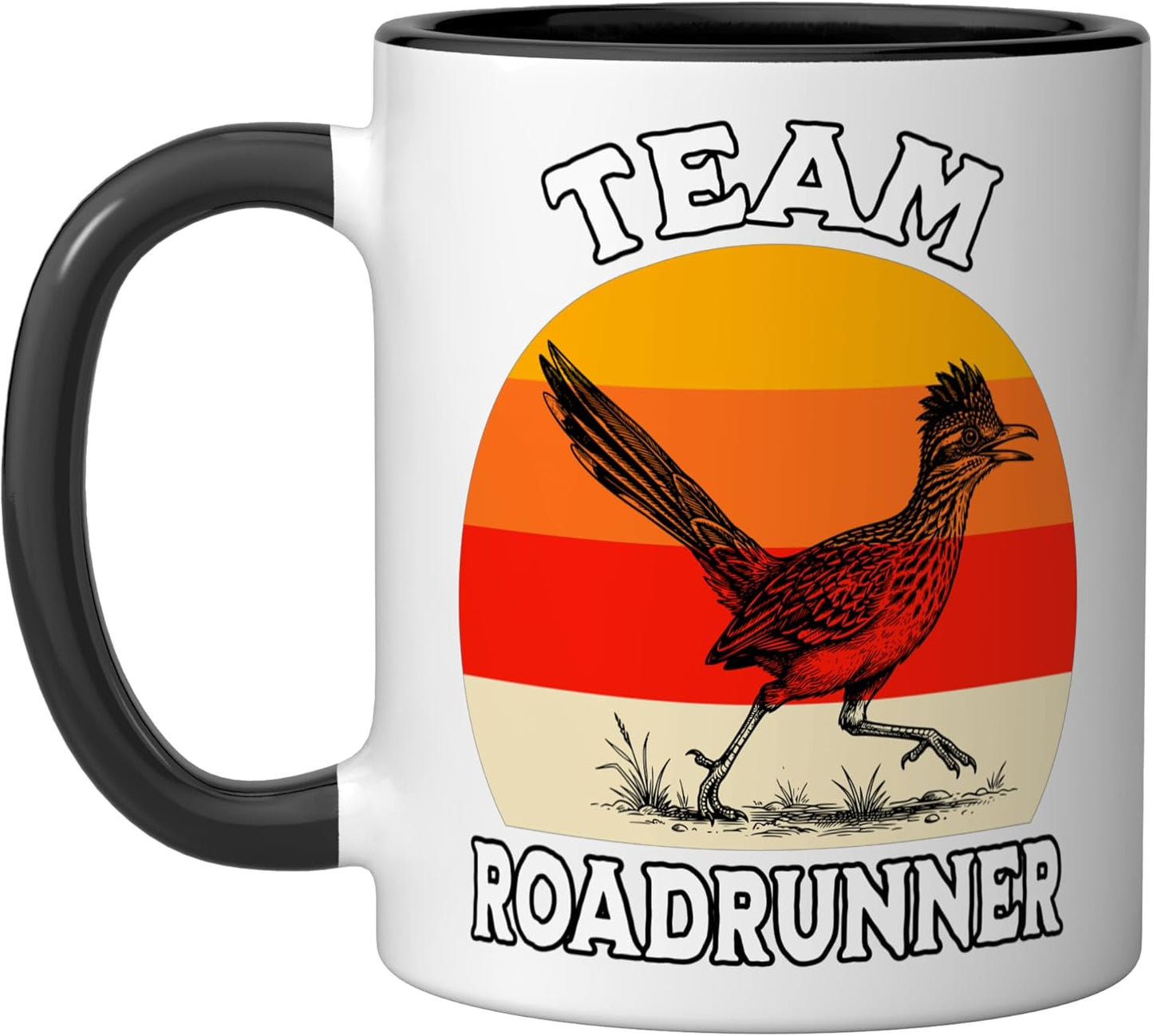 Taza cerámica Roadrunner Team negra/blanca