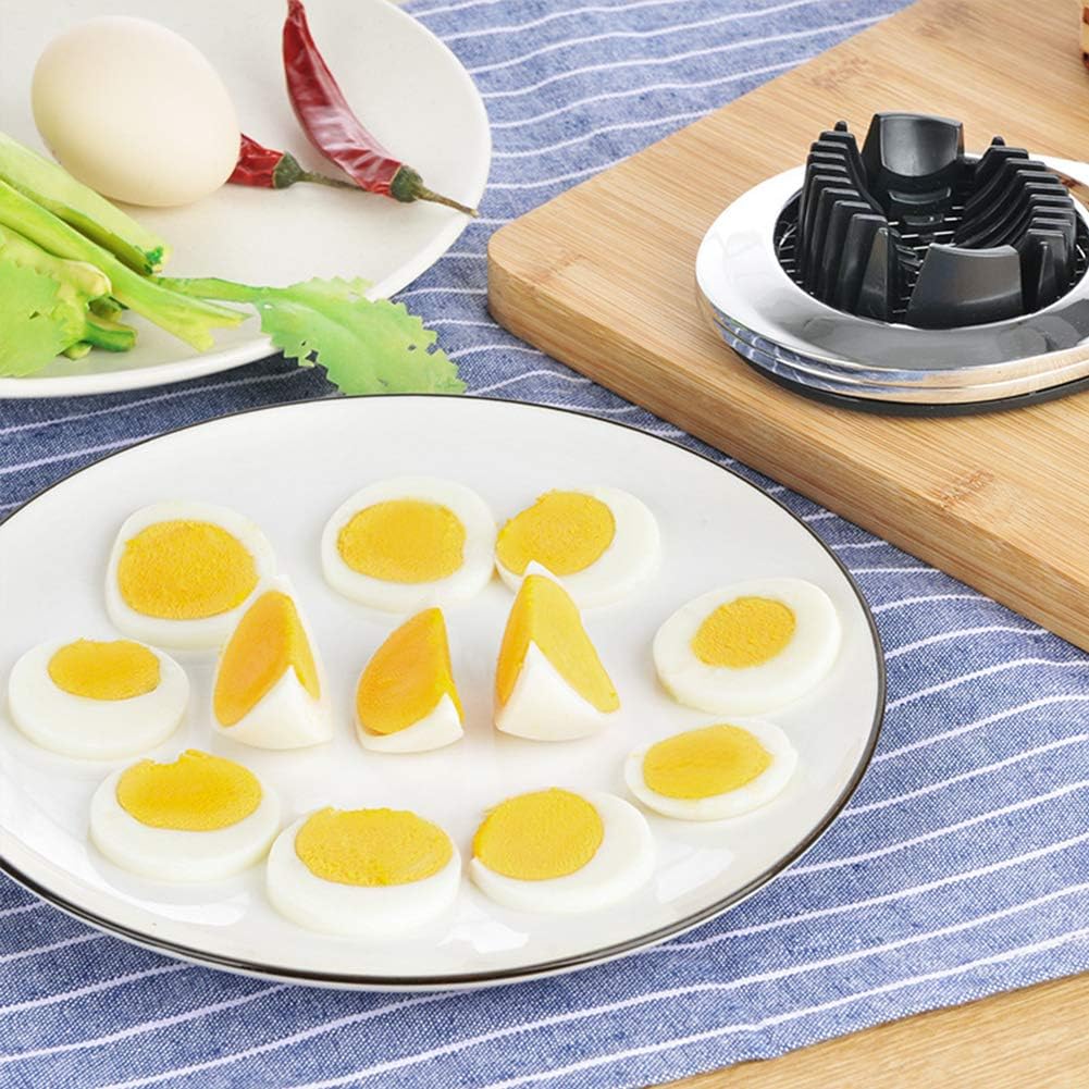 Cortador huevos acero inox 3 estilos corte manual cocina