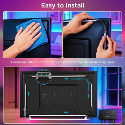 Retroiluminación LED TV HDMI 4K RGB-IC 12.47pies 60LED/m