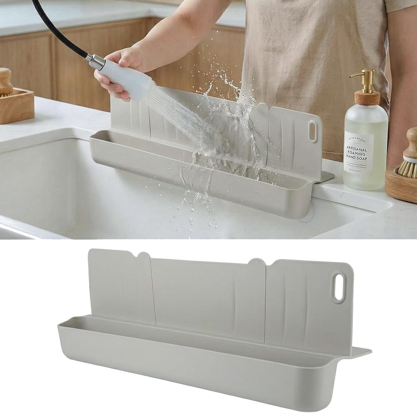 Protector de fregadero con ventosa para cocina