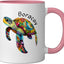 Taza cerámica Boracay Filipinas rosa/blanca