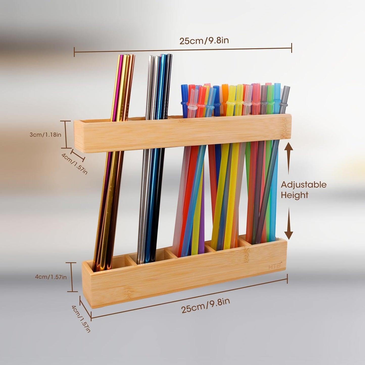 Soporte para popote ajustable de 9.8 pulgadas para puerta de armario