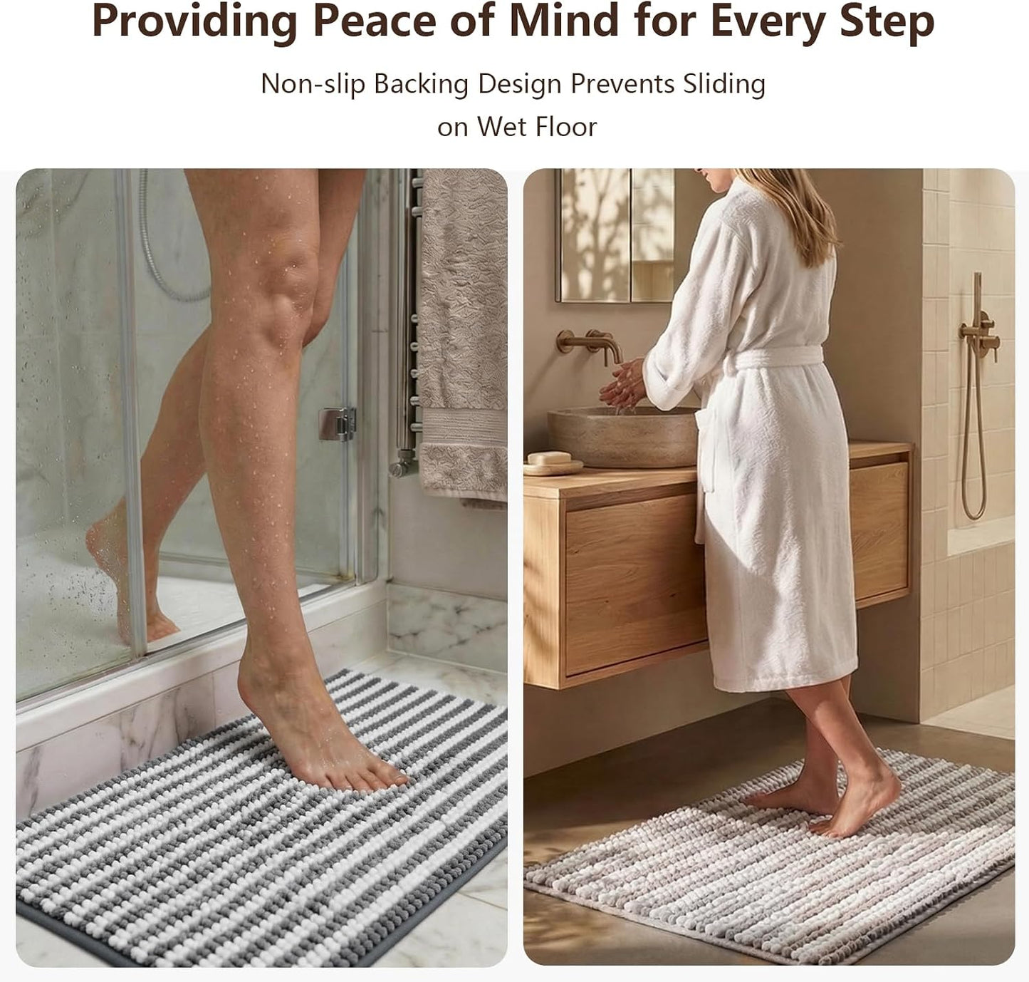 Alfombra baño felpilla antideslizante 16x24pulg