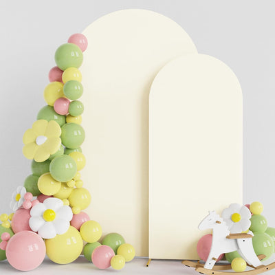 Fundas arco boda spandex ajustado 7.2x6ft juego 2 decoracion fiesta