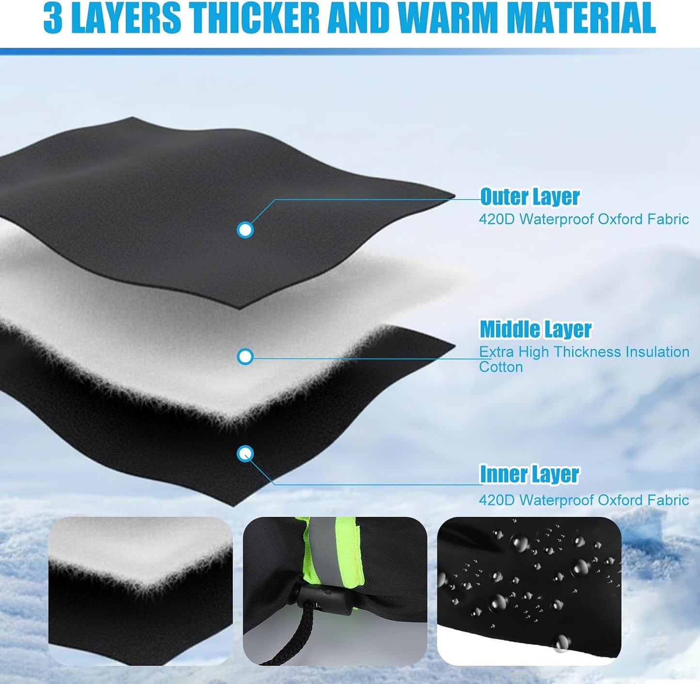 Fundas grifo exterior invierno 8.3x6.7pulg reutilizables