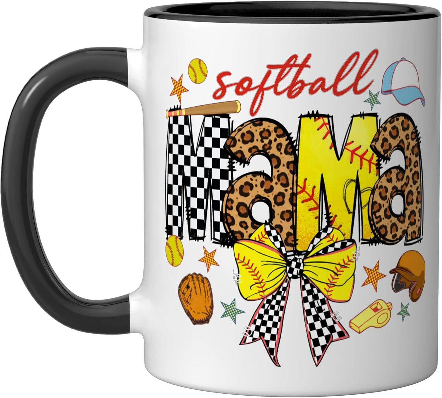Taza Cerámica Estampado Leopardo para Mamá Negro/Blanco
