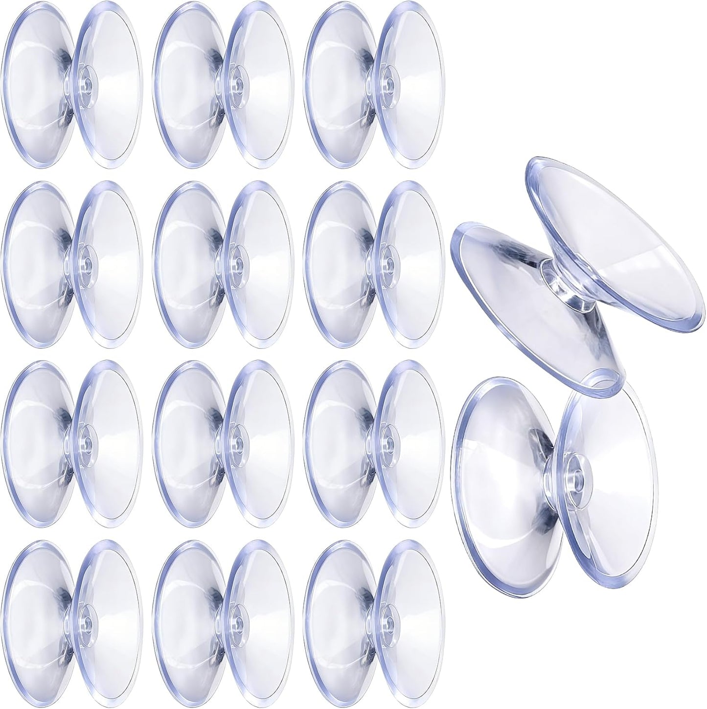 14 Ventosas PVC transparente doble cara para muebles