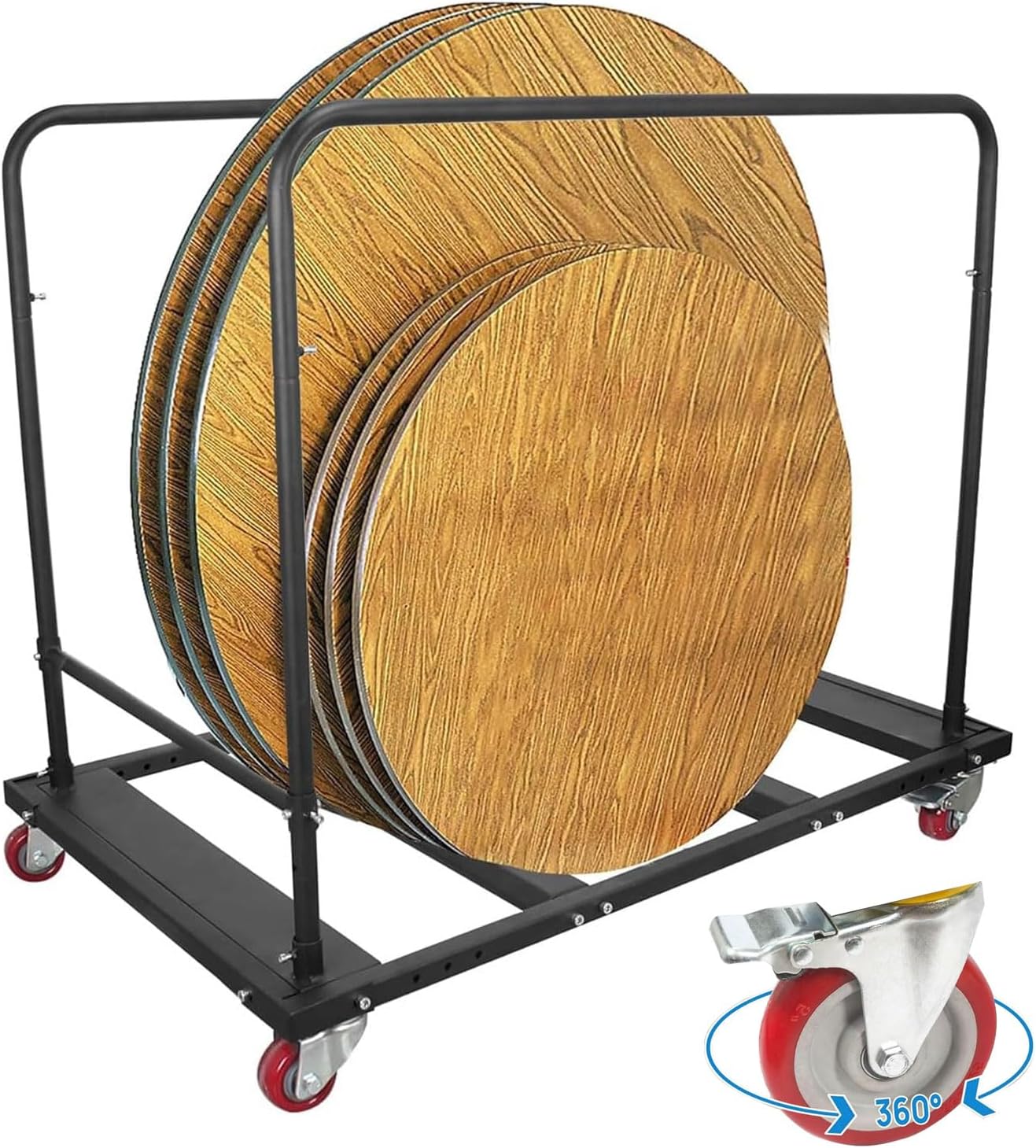 Carrito mesa plegable ruedas giratorias 5pulg negra
