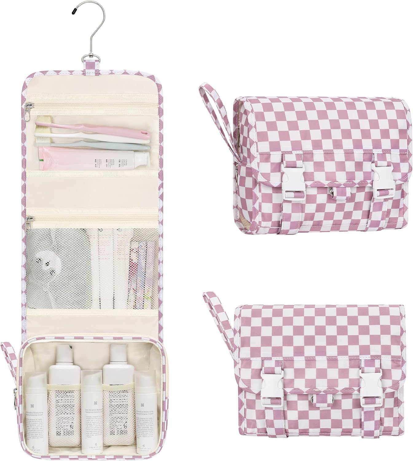Bolsa aseo colgante portátil para hombres y mujeres