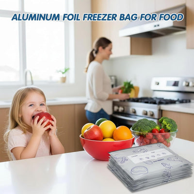 Bolsas de almacenamiento reutilizables de aluminio sellables para congelador