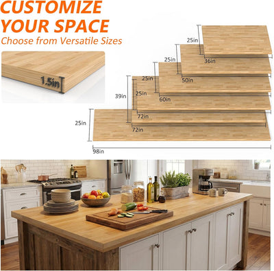Encimera madera maciza bloque carnicero 5ft mesa escritorio cocina