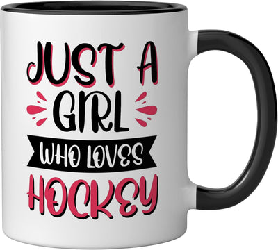 Taza de cerámica para hockey negro/blanco