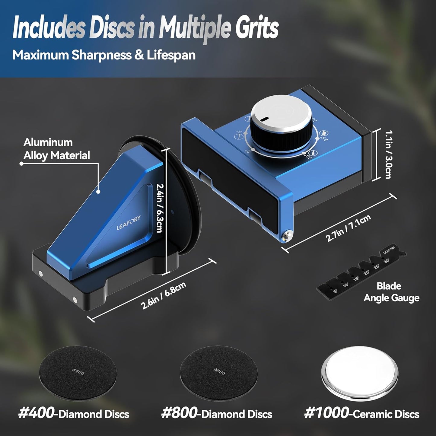 Kit afilador cuchillos discos diamante cerámica