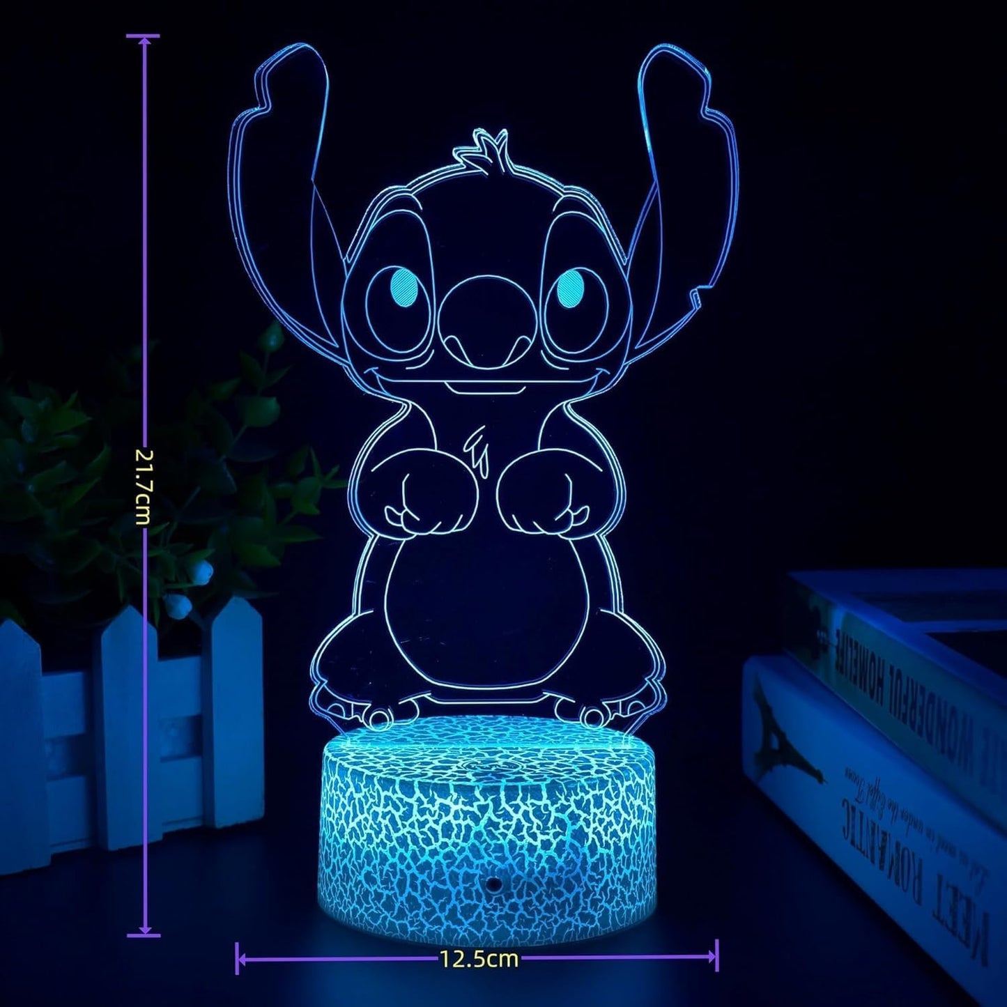 Luz Nocturna 3D con Control Remoto 16 Colores