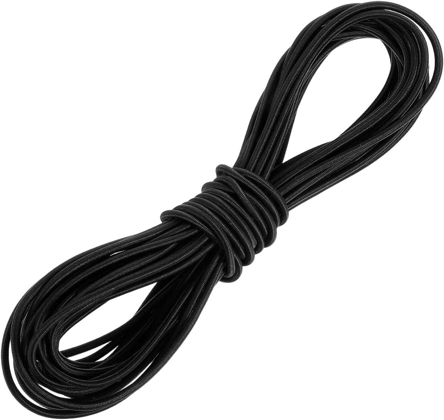 Cordón elástico redondo negro 1/8pulg 11yd para bicicleta