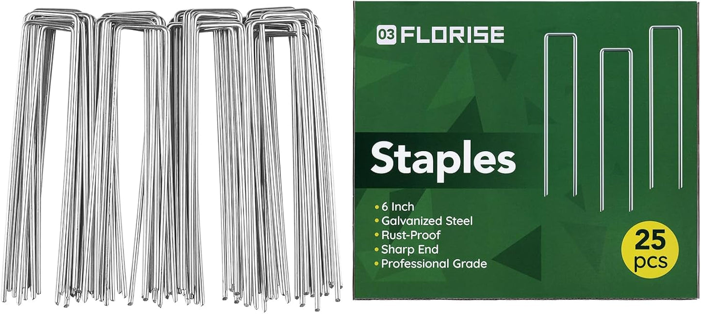 Estacas jardín 6pulg comp 25 grapas galvanizadas
