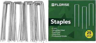 Estacas jardín 6pulg comp 25 grapas galvanizadas