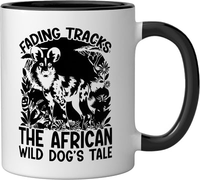 Taza Cerámica Derechos Animales Perro Salvaje Africano Negro/Blanco